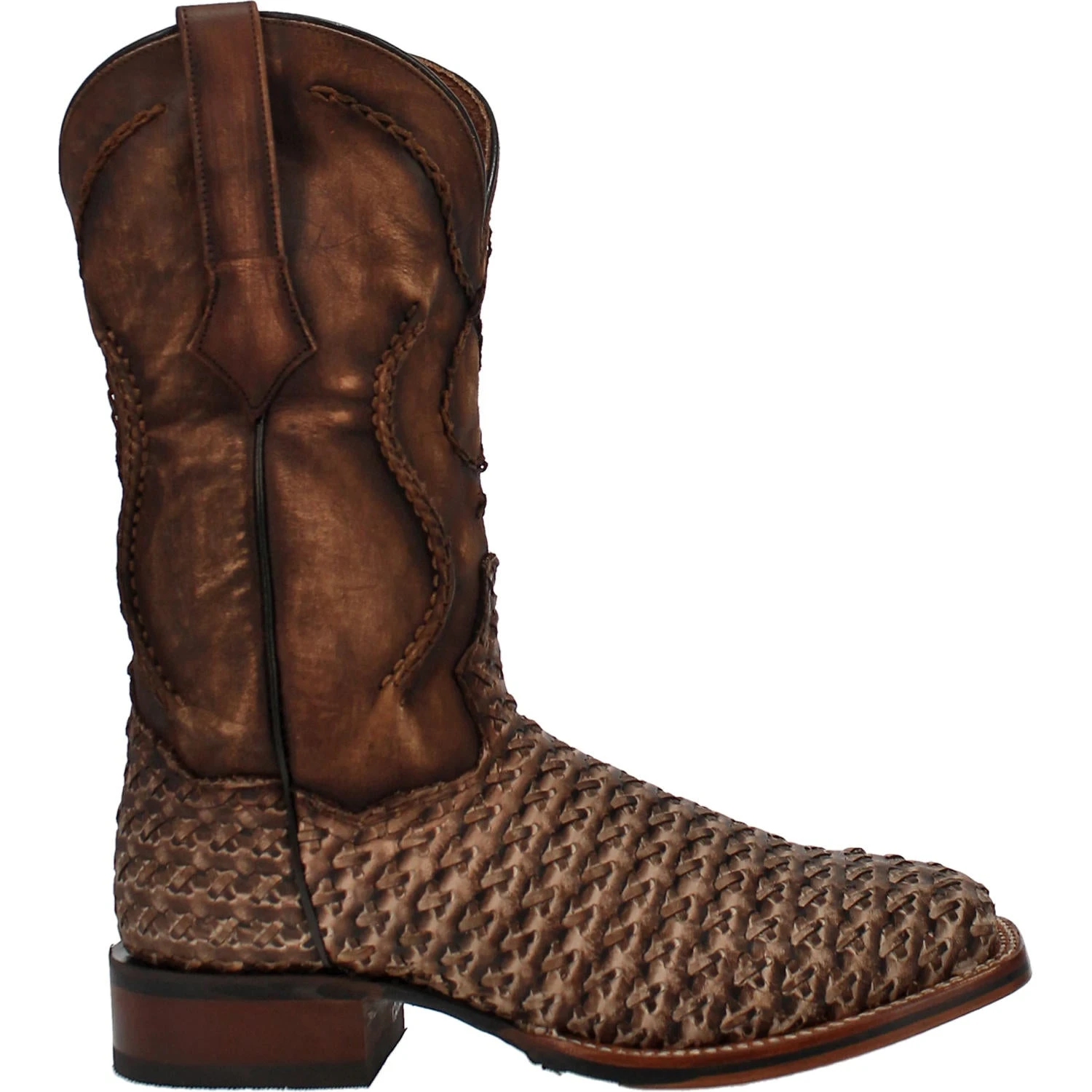 Dan Post Men's Stanley Brown Basket Weave Leather Boots DP4903 3 Dan Post Men's Stanley Brown Basket Weave Leather Boots DP4903 - Image 3