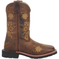 Dan Post Youth Gardenia Embroidered Honey Brown Leather Boots DPC3942 -Western Cowboy Equipment Store 01 DPC2942 BG8 big dab2d1c5 ec70 4d4e 9c19 d72abb0b4623