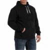 Cinch Men's Black On Black Logo Sweatshirt Hoodie MWK1206021