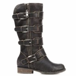 Corral Boots Corral Ladies Distressed Black Straps And Zipper P5079 -Western Cowboy Equipment Store 10008724 heel c456171e 5c5c 4037 82ca b94ce03b9de7