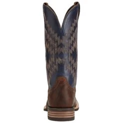 Ariat Men's Tycoon Bar Top Brown & Arizona Sky Square Toe Boots 10014053 -Western Cowboy Equipment Store 10014053 heel