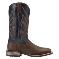 Ariat Men's Tycoon Bar Top Brown & Arizona Sky Square Toe Boots 10014053 -Western Cowboy Equipment Store 10014053 side1