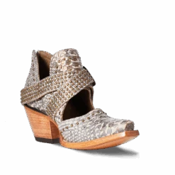 Western Cowboy Equipment Store 10 Ariat Ladies Dixon Rock 'N' Roll Silver Snake Print Booties 10036016