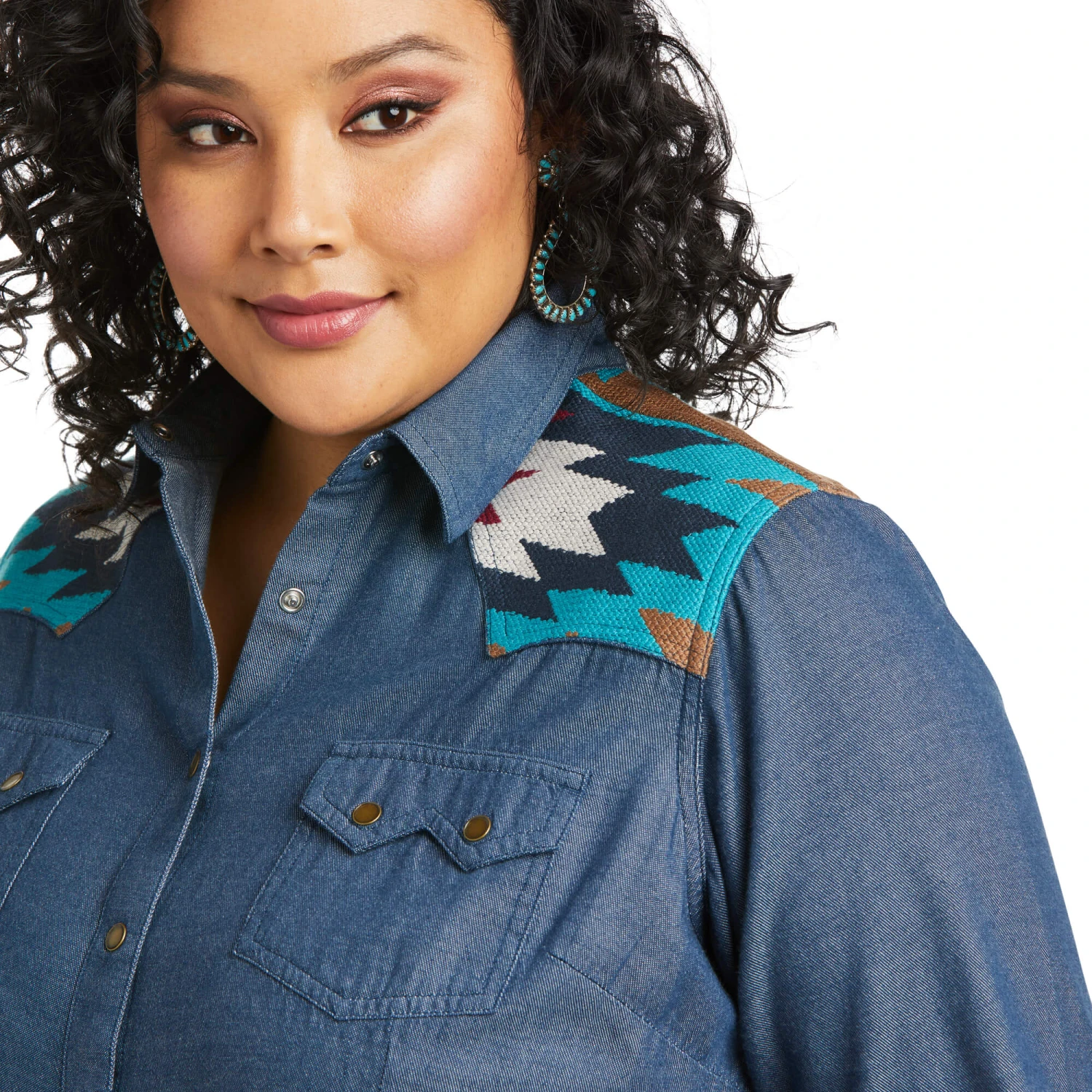 Ariat Ladies REAL Vivacious Indigo Denim Button Down Shirt 10037584 6 Ariat Ladies REAL Vivacious Indigo Denim Button Down Shirt 10037584 - Image 6