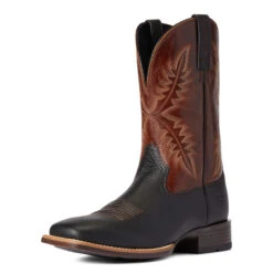 Ariat Men's Rawly Ultra Dark Soil & Burnt Black Boots 10038371 -Western Cowboy Equipment Store 10038371 3 4 front