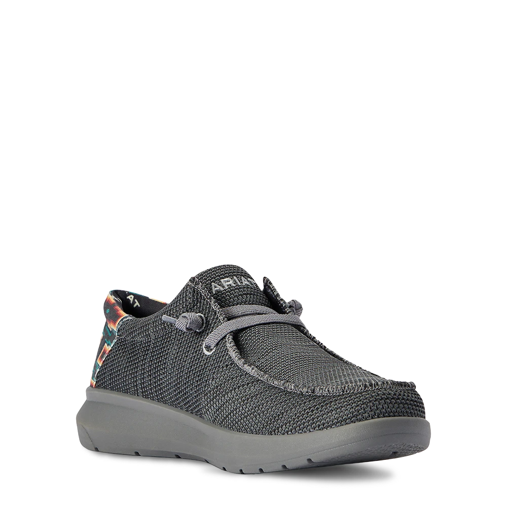 Ariat Men's Hilo Stretch Lace Heather Charcoal And Turq Aztec 10040437 1 Ariat Men's Hilo Stretch Lace Heather Charcoal And Turq Aztec 10040437