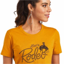 Ariat® Ladies Let's Rodeo Buckhorn Heather Graphic T-shirt 10040961 -Western Cowboy Equipment Store 10040961D