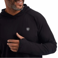 Ariat® Men's Black Cornell Base Layer Hoodie 10040999 -Western Cowboy Equipment Store 1004099b