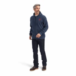 Ariat® Men's "US Of A" Navy Heather Blue Sweatshirt 10041715 7 Ariat® Men's "US Of A" Navy Heather Blue Sweatshirt 10041715 -Western Cowboy Equipment Store 10041715a