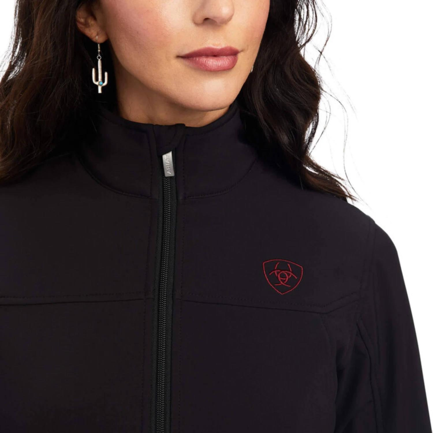 Ariat® Ladies Rosas Team Softshell Black Jacket 10042115 3 Ariat® Ladies Rosas Team Softshell Black Jacket 10042115 - Image 3