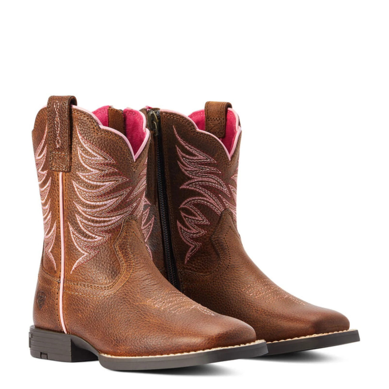 Ariat® Girl's Firecatcher Pink And Rowdy Brown Western Boots 10042415 6 Ariat® Girl's Firecatcher Pink And Rowdy Brown Western Boots 10042415 - Image 6