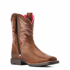 Ariat® Girl's Firecatcher Pink And Rowdy Brown Western Boots 10042415 8 Ariat® Girl's Firecatcher Pink And Rowdy Brown Western Boots 10042415 -Western Cowboy Equipment Store 10042415b