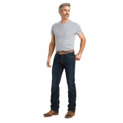 Ariat® Men's M5 Roadhouse Dark Wash Straight Leg Jeans 10043189 -Western Cowboy Equipment Store 10043189c