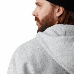 Ariat® Men's Rebar Workman 1/4 Zip Heather Grey Hoodie 10043367 -Western Cowboy Equipment Store 10043367f