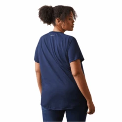 Ariat® Ladies Rebar Heat Fighter Navy Dusk T-Shirt 10043845 -Western Cowboy Equipment Store 10043845d