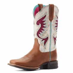 Ariat® Ladies Pinto VentTEK™ 360° Distressed White & Tan Boots 10044507 -Western Cowboy Equipment Store 10044507a