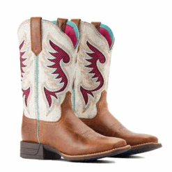 Ariat® Ladies Pinto VentTEK™ 360° Distressed White & Tan Boots 10044507 -Western Cowboy Equipment Store 10044507g