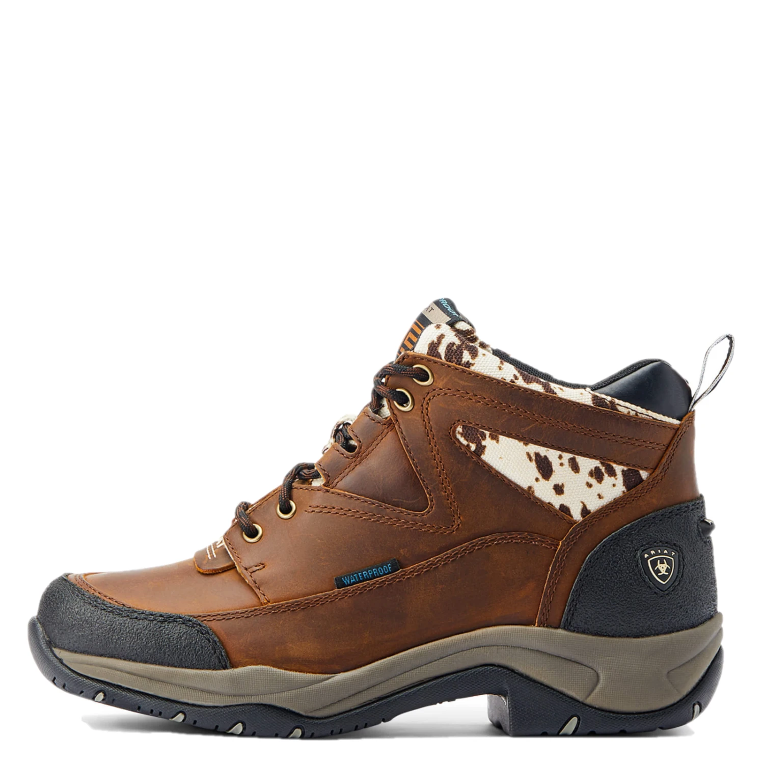 Ariat® Ladies Terrain H2O Distressed Brown & Speckled Cow Print Boots 10044538 5 Ariat® Ladies Terrain H2O Distressed Brown & Speckled Cow Print Boots 10044538 - Image 5