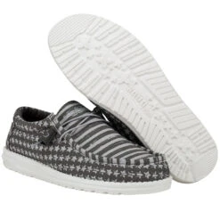 Hey Dude Men's Wally Patriotic Grey Shoes 110063196 -Western Cowboy Equipment Store 110063196 WALLY GREYED PATRIOTIC 03