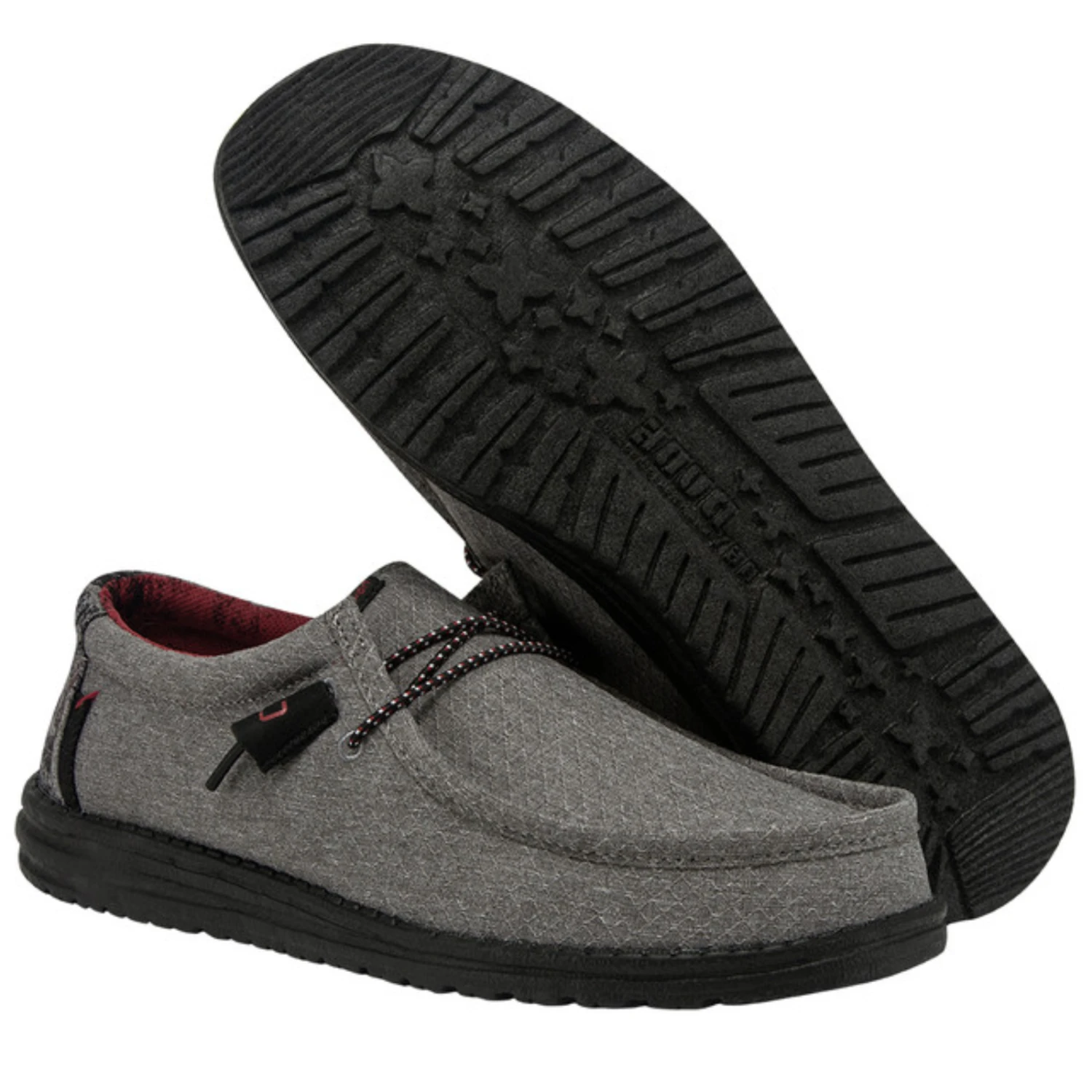 Hey Dude® Men's Wally Eco Ascend Ripstop Grey Shoes 112623335 4 Hey Dude® Men's Wally Eco Ascend Ripstop Grey Shoes 112623335 - Image 4