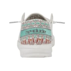Hey Dude Ladies Wendy Flora Lily White Casual Shoes 40064-1JV -Western Cowboy Equipment Store 122160215 WENDY FLORA LILY WHTE 6