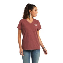 Ariat® Ladies R.E.A.L™ Longhorn Roasted Russet T-Shirt 10040621 -Western Cowboy Equipment Store 1280 MFvEWN69VU8991ua