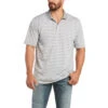 Ariat Men's Performance Melange Stripe Sharkskin Polo Shirt 10035369
