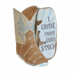 Roper® Baby Boy Tin Haul Mini Square Toe Burnish Brown Boots 14-016-0007-1688 -Western Cowboy Equipment Store 141616