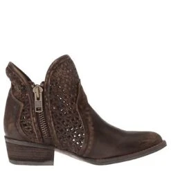 Circle G By Corral Ladies Brown Cutout Shortie Boots Q5019 -Western Cowboy Equipment Store 1 cb992d19 ec30 48d8 a66a fec682a39d08