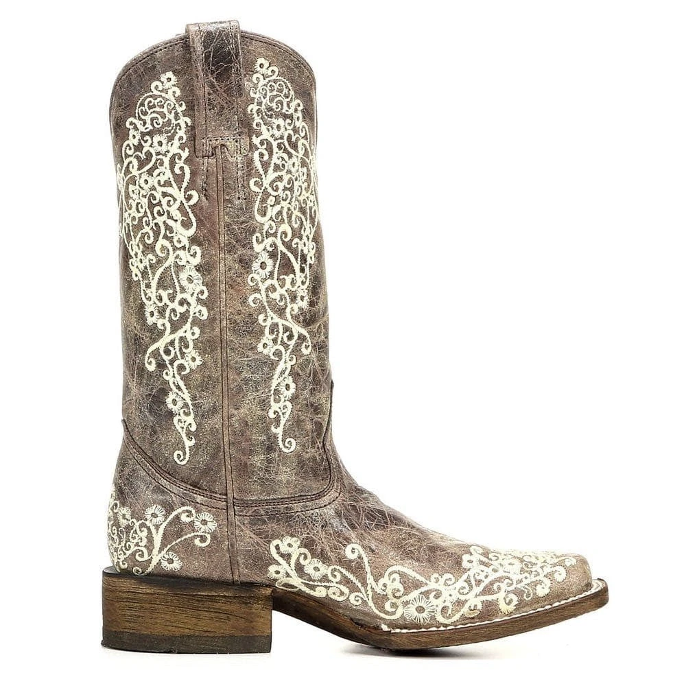 Corral Boots Corral Ladies Iconic Lisa Brown Crater Bone Embroidered Boots A2663 3 Corral Boots Corral Ladies Iconic Lisa Brown Crater Bone Embroidered Boots A2663 - Image 3