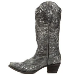 Corral Boots Corral Ladies Brandy Grey Black& Silver Glitter Inlay Boots A2963 9 Corral Boots Corral Ladies Brandy Grey Black& Silver Glitter Inlay Boots A2963 -Western Cowboy Equipment Store 5 min 5877da2c 7178 4c85 b09d ded884061de6