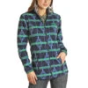 Powder River Outfitters Ladies Full Zip Aztec Fleece Jacket 52-1039-41