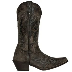 Laredo Ladies LucretiaBlack Embroidery & Studs Boots 52133 -Western Cowboy Equipment Store 52133 2