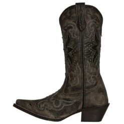 Laredo Ladies LucretiaBlack Embroidery & Studs Boots 52133 -Western Cowboy Equipment Store 52133 3