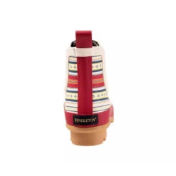 Pendleton Ladies Paloma Stripe Chelsea White Rubber Boots PW2251-120 -Western Cowboy Equipment Store 545199 463 ss 013