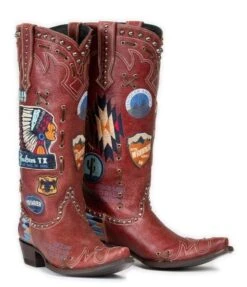 Double D Ranch Ladies Escalante Red Patchwork Biker Boots DDL044-1 -Western Cowboy Equipment Store 57 1024x1024 7709daf6 b665 4fba 9cc5 f07ef0ec8dbe