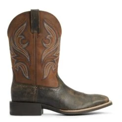 Ariat Men's Sport Knockout Distressed Brown Western Boots 10033982 -Western Cowboy Equipment Store 57 117a43f2 5fff 45dd b7cd 863a25442c8d