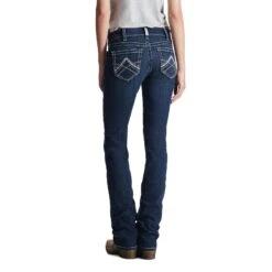 Ariat Ladies R.E.A.L Mid Rise Stretch Icon Straight Leg Jeans 10017216