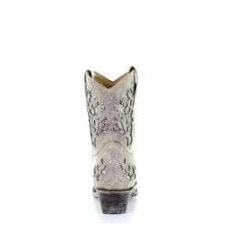 Corral Boots Corral Ladies Mariah White Glitter Inlay & Crystals Ankle Boots A3550 -Western Cowboy Equipment Store 57 2c67fdb9 20f5 4684 894e 9665617204c5