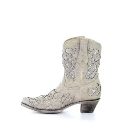 Corral Boots Corral Ladies Mariah White Glitter Inlay & Crystals Ankle Boots A3550 -Western Cowboy Equipment Store 57 4b7fde52 d80c 49b8 9c70 260cd6eb980c