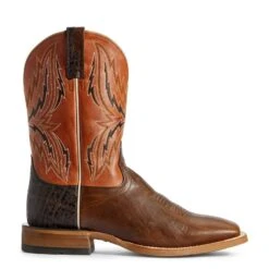 Ariat® Men's Rave Orange & Chocolate Arena Rebound Boots 10031464 -Western Cowboy Equipment Store 57 4c6bfa10 9a37 4c27 b63f 0be0e6fe6274