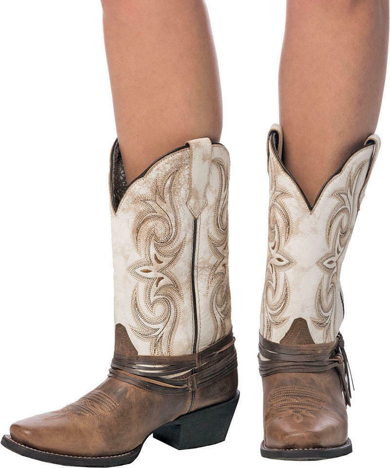 Laredo Ladies Myra Brown & Sand White Western Boots 51091 7 Laredo Ladies Myra Brown & Sand White Western Boots 51091 - Image 7