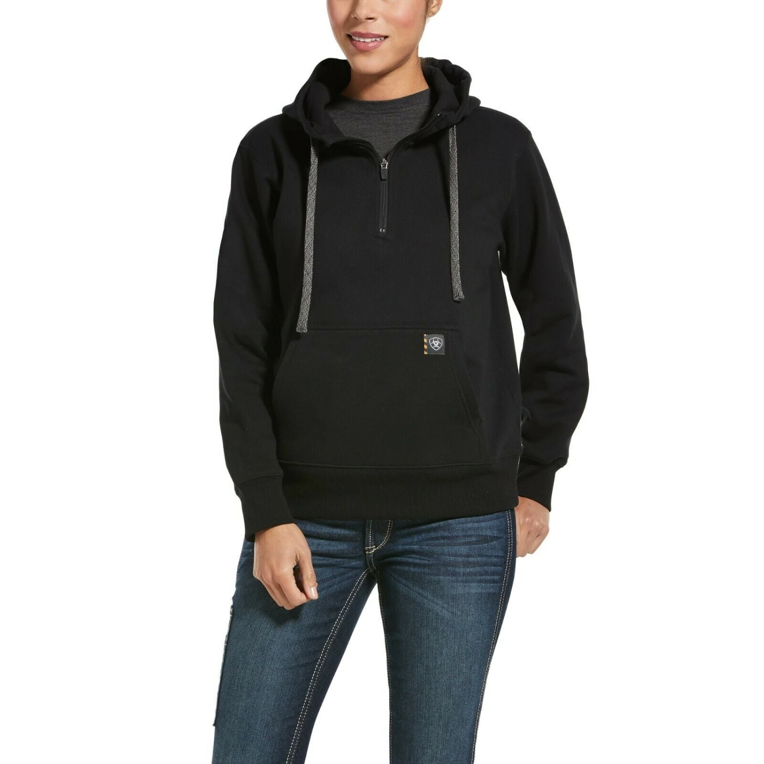 Ariat® Ladies Rebar™ Skill-Set Black 1/2-Zip Hoodie 10032914 1 Ariat® Ladies Rebar™ Skill-Set Black 1/2-Zip Hoodie 10032914