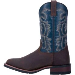 Laredo Men's Hamilton Distressed Brown & Blue Square Toe Boots 7936 -Western Cowboy Equipment Store 57 9a4586b1 a008 46ab baa7 4d742c8fbfa6