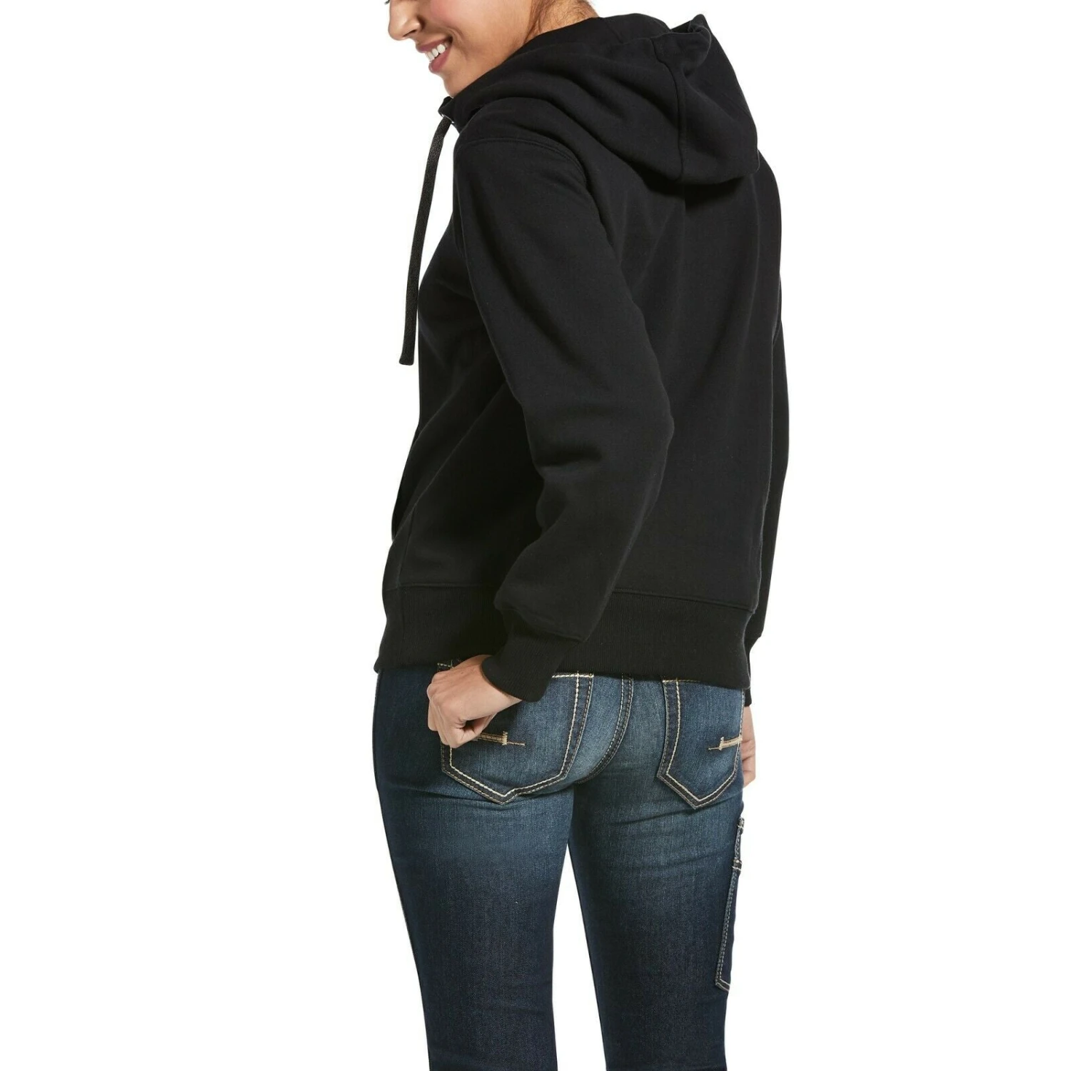 Ariat® Ladies Rebar™ Skill-Set Black 1/2-Zip Hoodie 10032914 2 Ariat® Ladies Rebar™ Skill-Set Black 1/2-Zip Hoodie 10032914 - Image 2