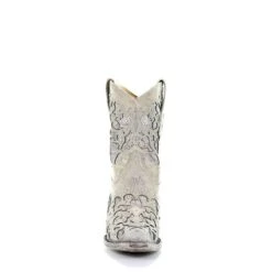Corral Boots Corral Ladies Mariah White Glitter Inlay & Crystals Ankle Boots A3550 -Western Cowboy Equipment Store 57 df107ce3 218f 4fcd aa2b 330072a70a4d