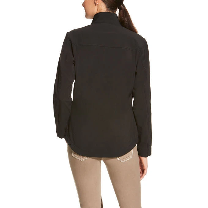 Ariat® Ladies New Team Black Softshell Full-Zip Jacket 10019206 2 Ariat® Ladies New Team Black Softshell Full-Zip Jacket 10019206 - Image 2