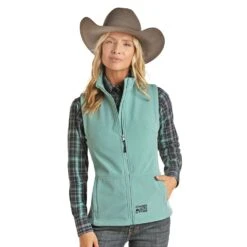 Powder River Ladies Performance Jade Softshell Vest 58-9657-34