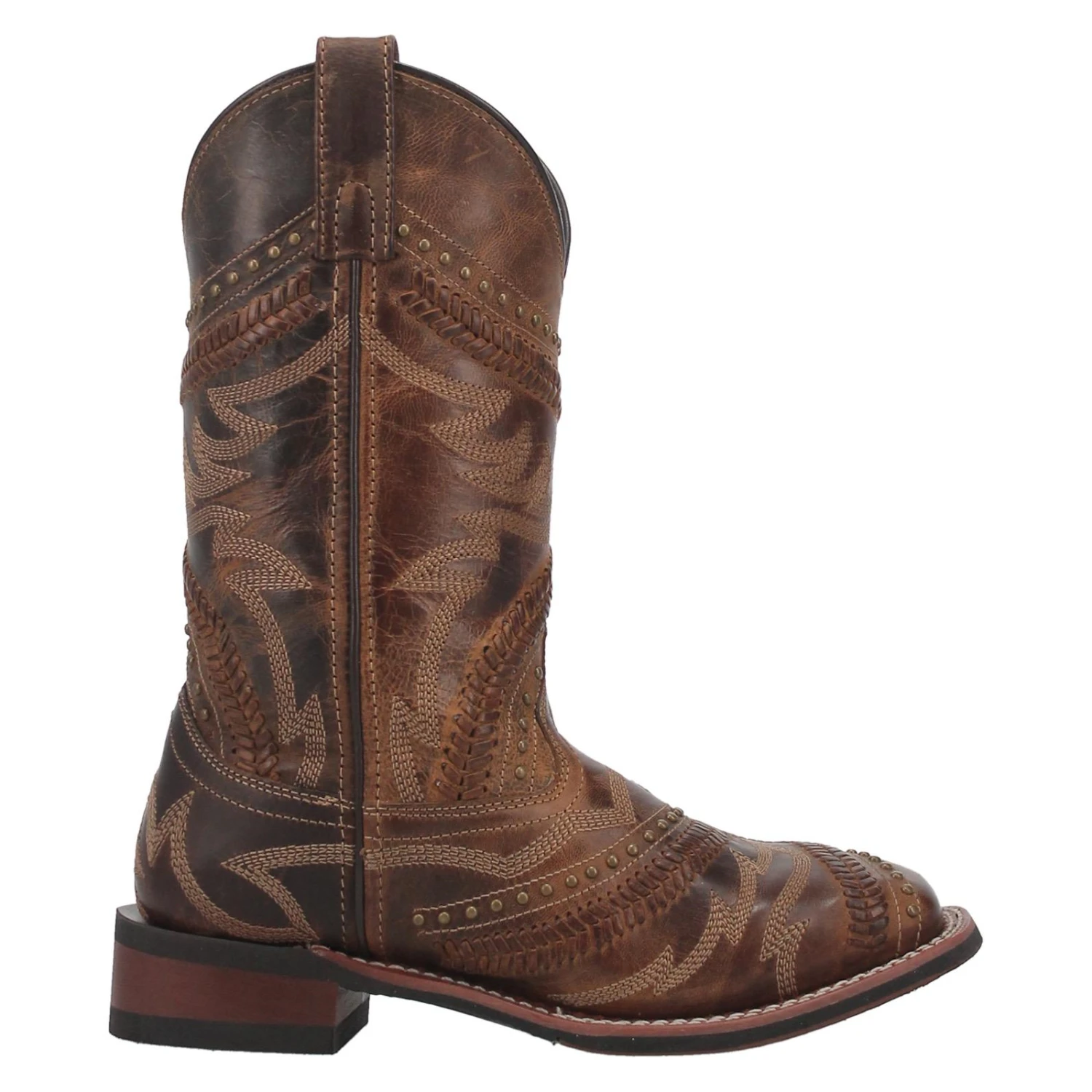 Laredo® Ladies Charli Square Toe Tan Pull On Western Boots 5893 4 Laredo® Ladies Charli Square Toe Tan Pull On Western Boots 5893 - Image 4