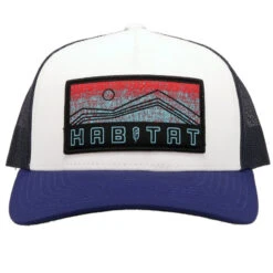 Hooey "Habitat" 5- Panel White & Navy Trucker Snapback Hat 6012T-WHNV -Western Cowboy Equipment Store 6012T WHNV01 800x 02431215 d93d 4f8a 8a9b df94e83c5fc8